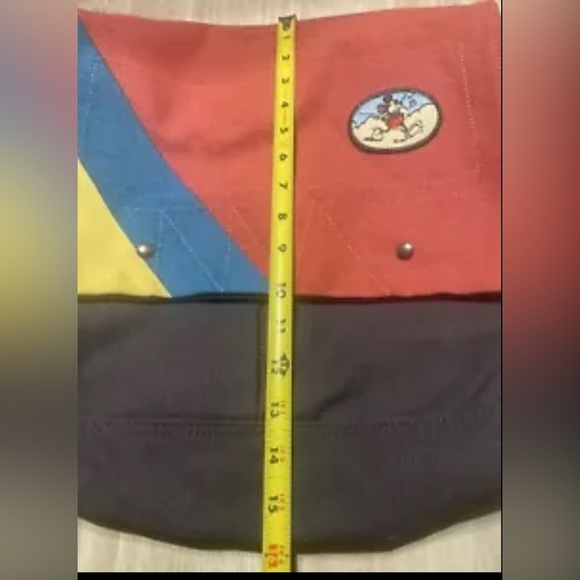 Disney Colorful Mickey Mouse Canvas Messenger Crossbody Bag W/Adjustable Strap - Picture 3 of 5